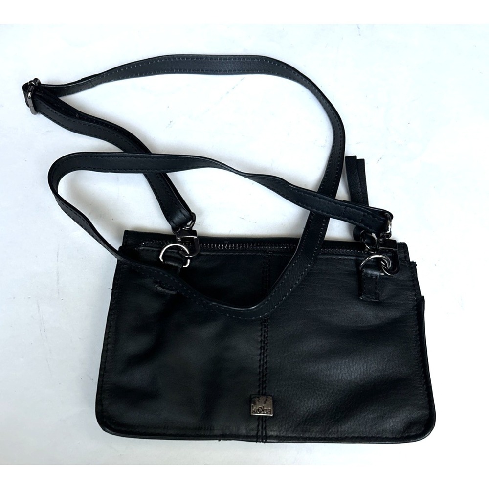 Kooba Black Leather Small Crossbody Bag